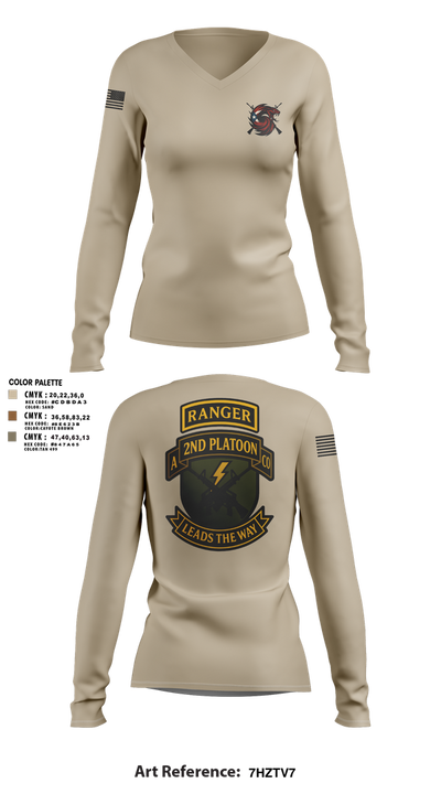 The best in blue 90593039 Women's Long Sleeve V-neck Shirt - 1
