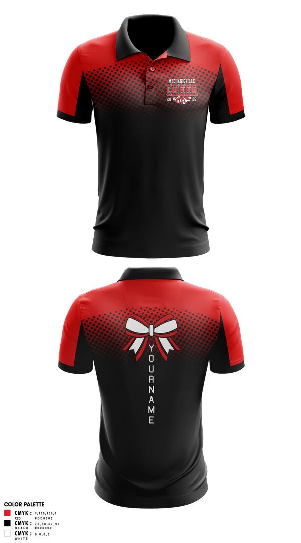 Short Sleeve Performance Polo, Mechanicville High School Cheer, Cheer, Teamtime, Team time, sublimation, custom sports apparel, team uniforms, spirit wear, spiritwear, sports uniforms, custom shirts, team store, custom team store, fundraiser sports, apparel fundraiser