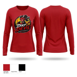Long Sleeve Performance Shirt, Dirt Devils, Softball, Teamtime, Team time, sublimation, custom sports apparel, team uniforms, spirit wear, spiritwear, sports uniforms, custom shirts, team store, custom team store, fundraiser sports, apparel fundraiser