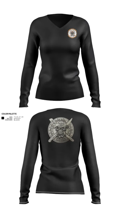 Marine wing support squadron 273 21344026 Women's Long Sleeve V-neck Shirt - 30
