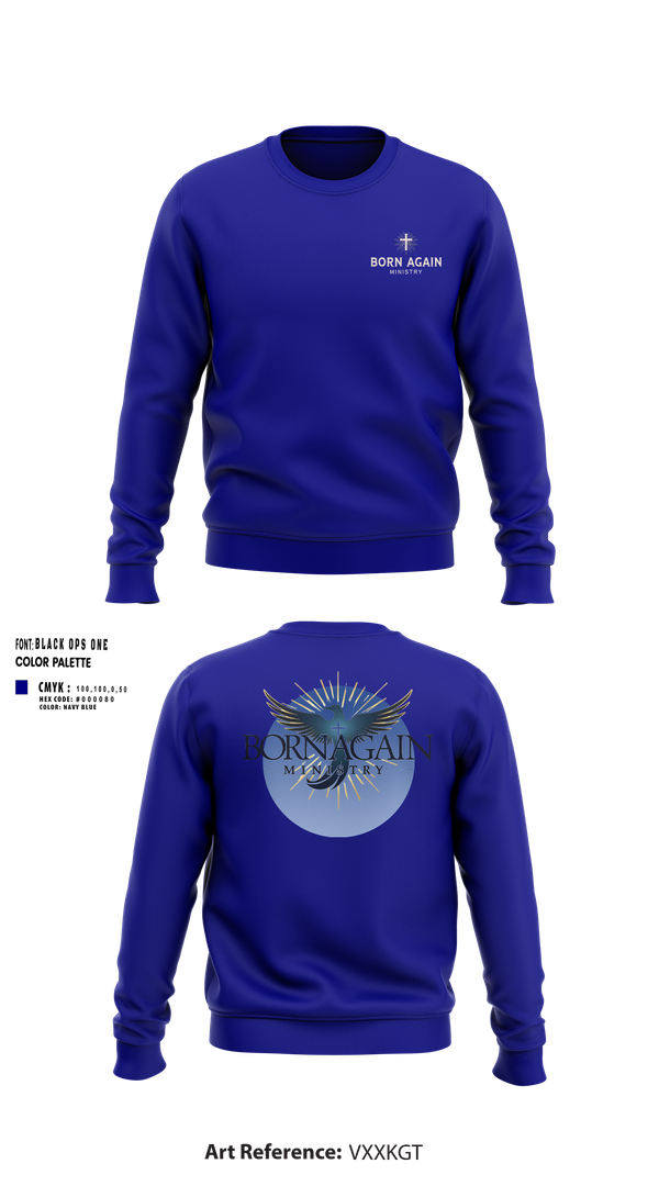Crew Neck Sweatshirt, Born Again Ministry, , Teamtime, Team time, sublimation, custom sports apparel, team uniforms, spirit wear, spiritwear, sports uniforms, custom shirts, team store, custom team store, fundraiser sports, apparel fundraiser
