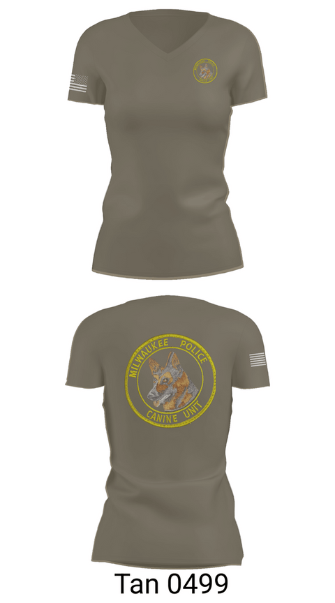 Womens Short Sleeve Vneck Shirt, Canine Unit, Police, Teamtime, Team time, sublimation, custom sports apparel, team uniforms, spirit wear, spiritwear, sports uniforms, custom shirts, team store, custom team store, fundraiser sports, apparel fundraiser