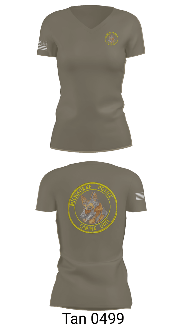 Womens Short Sleeve Vneck Shirt, Canine Unit, Police, Teamtime, Team time, sublimation, custom sports apparel, team uniforms, spirit wear, spiritwear, sports uniforms, custom shirts, team store, custom team store, fundraiser sports, apparel fundraiser
