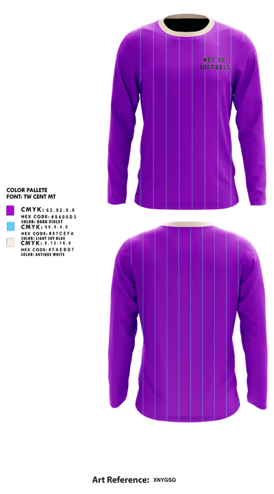Not so Softball 34389143 Long Sleeve Performance Shirt 1