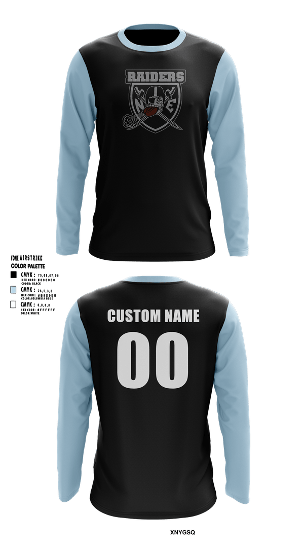 Long Sleeve Rash Guard Shirt, NE Raiders, , Teamtime, Team time, sublimation, custom sports apparel, team uniforms, spirit wear, spiritwear, sports uniforms, custom shirts, team store, custom team store, fundraiser sports, apparel fundraiser