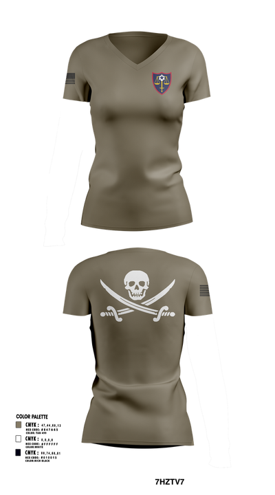 TDS 47878171 Women's Short Sleeve V-neck Shirt - 102