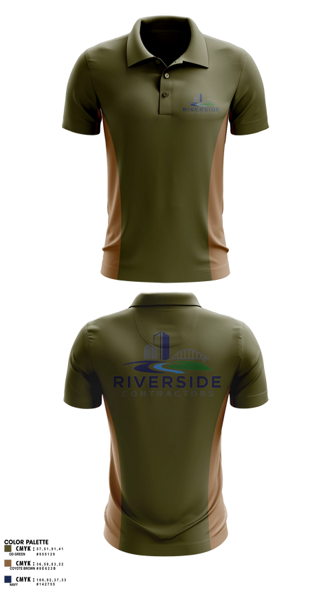 Short Sleeve Performance Polo, Riverside Contractors LLC, , Teamtime, Team time, sublimation, custom sports apparel, team uniforms, spirit wear, spiritwear, sports uniforms, custom shirts, team store, custom team store, fundraiser sports, apparel fundraiser