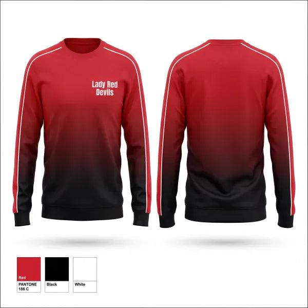 Crew Neck Sweatshirt, Lady Red Devils, Softball, Teamtime, Team time, sublimation, custom sports apparel, team uniforms, spirit wear, spiritwear, sports uniforms, custom shirts, team store, custom team store, fundraiser sports, apparel fundraiser
