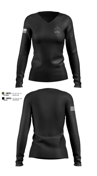 Womens Long Sleeve Vneck Shirt, Hanover Park Police CRT, Police, Teamtime, Team time, sublimation, custom sports apparel, team uniforms, spirit wear, spiritwear, sports uniforms, custom shirts, team store, custom team store, fundraiser sports, apparel fundraiser