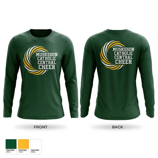 Long Sleeve Performance Shirt, Muskegon Catholic Central Cheer, Cheer, Teamtime, Team time, sublimation, custom sports apparel, team uniforms, spirit wear, spiritwear, sports uniforms, custom shirts, team store, custom team store, fundraiser sports, apparel fundraiser