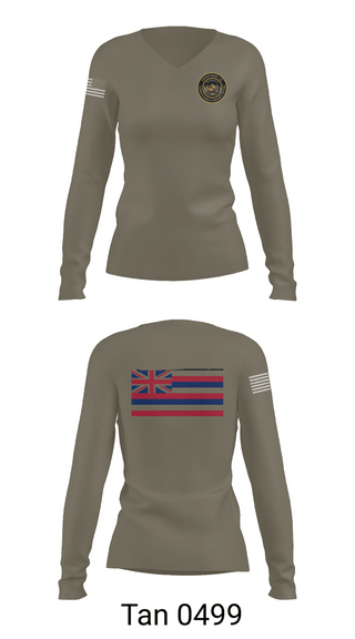 Womens Long Sleeve Vneck Shirt, Department Of Corrections and Rehabilitation Honor Guard, Police, Teamtime, Team time, sublimation, custom sports apparel, team uniforms, spirit wear, spiritwear, sports uniforms, custom shirts, team store, custom team store, fundraiser sports, apparel fundraiser