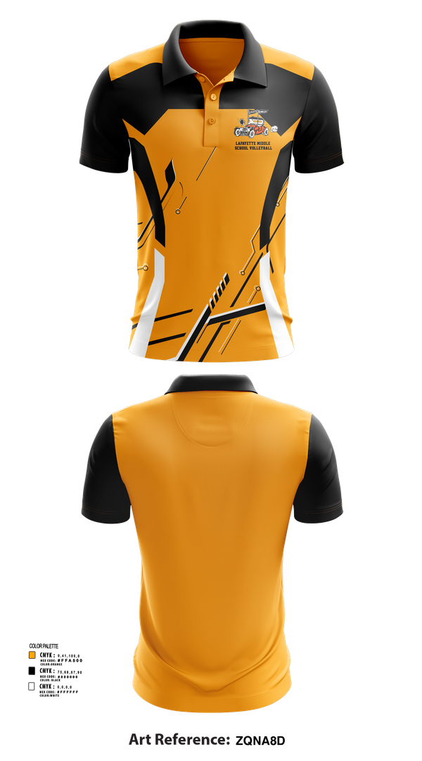 Short Sleeve Performance Polo, Lafayette Middle School Volleyball, Women's Volleyball, Teamtime, Team time, sublimation, custom sports apparel, team uniforms, spirit wear, spiritwear, sports uniforms, custom shirts, team store, custom team store, fundraiser sports, apparel fundraiser