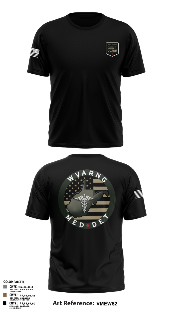 Old School Cotton Feel Shirt, WV ARNG Med Det, , Teamtime, Team time, sublimation, custom sports apparel, team uniforms, spirit wear, spiritwear, sports uniforms, custom shirts, team store, custom team store, fundraiser sports, apparel fundraiser