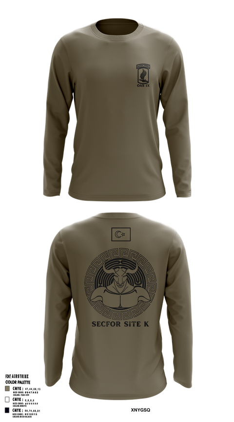 Long Sleeve Performance Shirt, 173RD SECFOR OAS IX, Army, Teamtime, Team time, sublimation, custom sports apparel, team uniforms, spirit wear, spiritwear, sports uniforms, custom shirts, team store, custom team store, fundraiser sports, apparel fundraiser