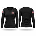 Fire Departments Women's Long Sleeve V-neck Shirt - 1