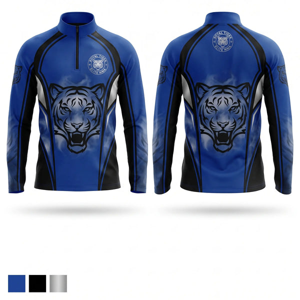 Quarter Zip Jacket, Royal Tiger Elite MMA, , Teamtime, Team time, sublimation, custom sports apparel, team uniforms, spirit wear, spiritwear, sports uniforms, custom shirts, team store, custom team store, fundraiser sports, apparel fundraiser