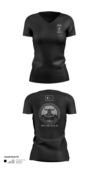 173RD ABN 21007449 Women's Short Sleeve V-neck Shirt - 20