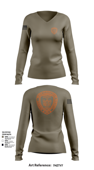 Womens Long Sleeve Vneck Shirt, Green Haven CERT, , Teamtime, Team time, sublimation, custom sports apparel, team uniforms, spirit wear, spiritwear, sports uniforms, custom shirts, team store, custom team store, fundraiser sports, apparel fundraiser