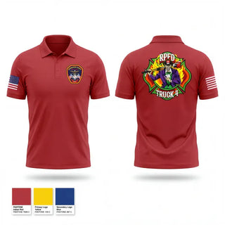 Short Sleeve Performance Polo, Rockaway Point FD, Fire Department, Teamtime, Team time, sublimation, custom sports apparel, team uniforms, spirit wear, spiritwear, sports uniforms, custom shirts, team store, custom team store, fundraiser sports, apparel fundraiser