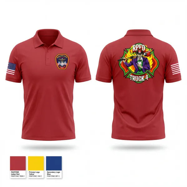 Short Sleeve Performance Polo, Rockaway Point FD, Fire Department, Teamtime, Team time, sublimation, custom sports apparel, team uniforms, spirit wear, spiritwear, sports uniforms, custom shirts, team store, custom team store, fundraiser sports, apparel fundraiser