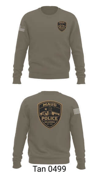 Crew Neck Sweatshirt, Maud Police, Police, Teamtime, Team time, sublimation, custom sports apparel, team uniforms, spirit wear, spiritwear, sports uniforms, custom shirts, team store, custom team store, fundraiser sports, apparel fundraiser