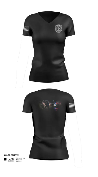 Womens Short Sleeve Vneck Shirt, Emergency Service Unit, Police, Teamtime, Team time, sublimation, custom sports apparel, team uniforms, spirit wear, spiritwear, sports uniforms, custom shirts, team store, custom team store, fundraiser sports, apparel fundraiser