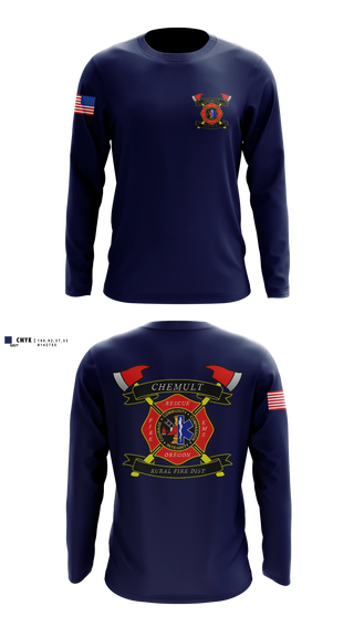 Long Sleeve Performance Shirt, Chemult Rural Fire Protection District, Fire Department, Teamtime, Team time, sublimation, custom sports apparel, team uniforms, spirit wear, spiritwear, sports uniforms, custom shirts, team store, custom team store, fundraiser sports, apparel fundraiser