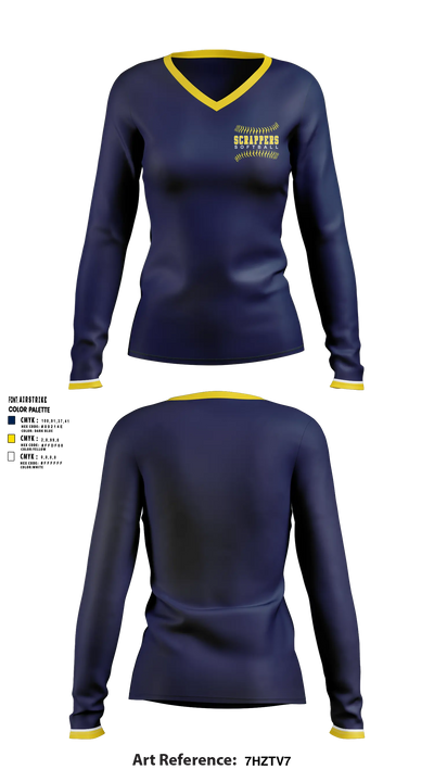 Scrappers Women's Long Sleeve V-neck Shirt - 5