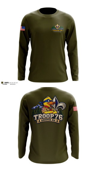 Long Sleeve Performance Shirt, Troop 76, , Teamtime, Team time, sublimation, custom sports apparel, team uniforms, spirit wear, spiritwear, sports uniforms, custom shirts, team store, custom team store, fundraiser sports, apparel fundraiser