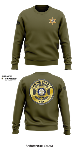 Crew Neck Sweatshirt, Greene County Sheriff, Police, Teamtime, Team time, sublimation, custom sports apparel, team uniforms, spirit wear, spiritwear, sports uniforms, custom shirts, team store, custom team store, fundraiser sports, apparel fundraiser