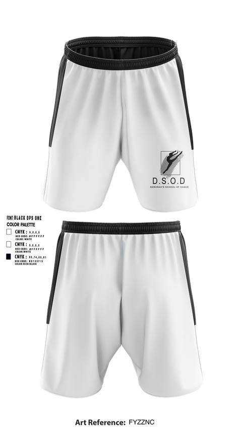 Athletic Shorts With Pockets, Deborah's School of Dance, , Teamtime, Team time, sublimation, custom sports apparel, team uniforms, spirit wear, spiritwear, sports uniforms, custom shirts, team store, custom team store, fundraiser sports, apparel fundraiser