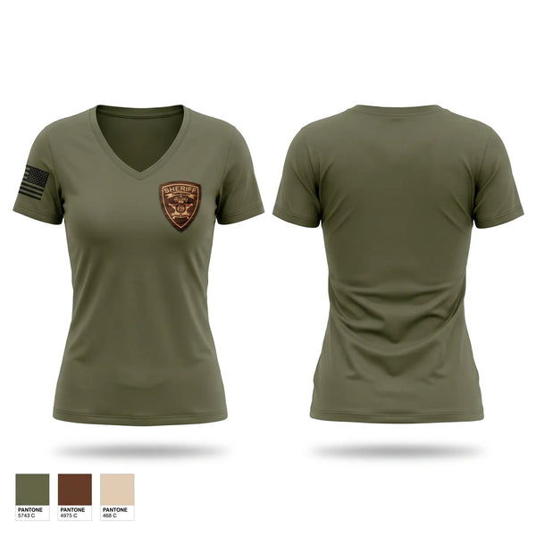 Womens Short Sleeve Vneck Shirt, Fannin county court services, Police, Teamtime, Team time, sublimation, custom sports apparel, team uniforms, spirit wear, spiritwear, sports uniforms, custom shirts, team store, custom team store, fundraiser sports, apparel fundraiser