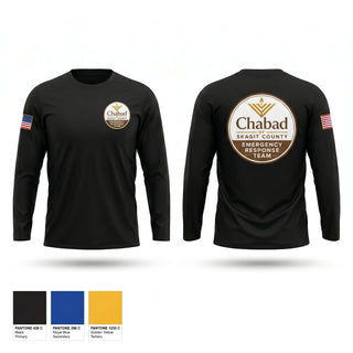 Long Sleeve Performance Shirt, Chabad of Skagit County Emergency Response Team, EMS/EMT, Teamtime, Team time, sublimation, custom sports apparel, team uniforms, spirit wear, spiritwear, sports uniforms, custom shirts, team store, custom team store, fundraiser sports, apparel fundraiser