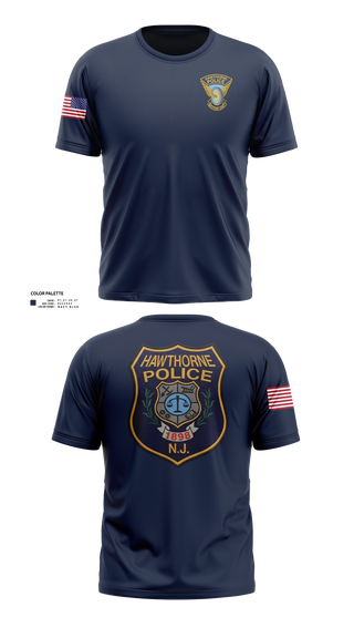 Old School Cotton Feel Shirt, Hawthorne Police Department, Police, Teamtime, Team time, sublimation, custom sports apparel, team uniforms, spirit wear, spiritwear, sports uniforms, custom shirts, team store, custom team store, fundraiser sports, apparel fundraiser