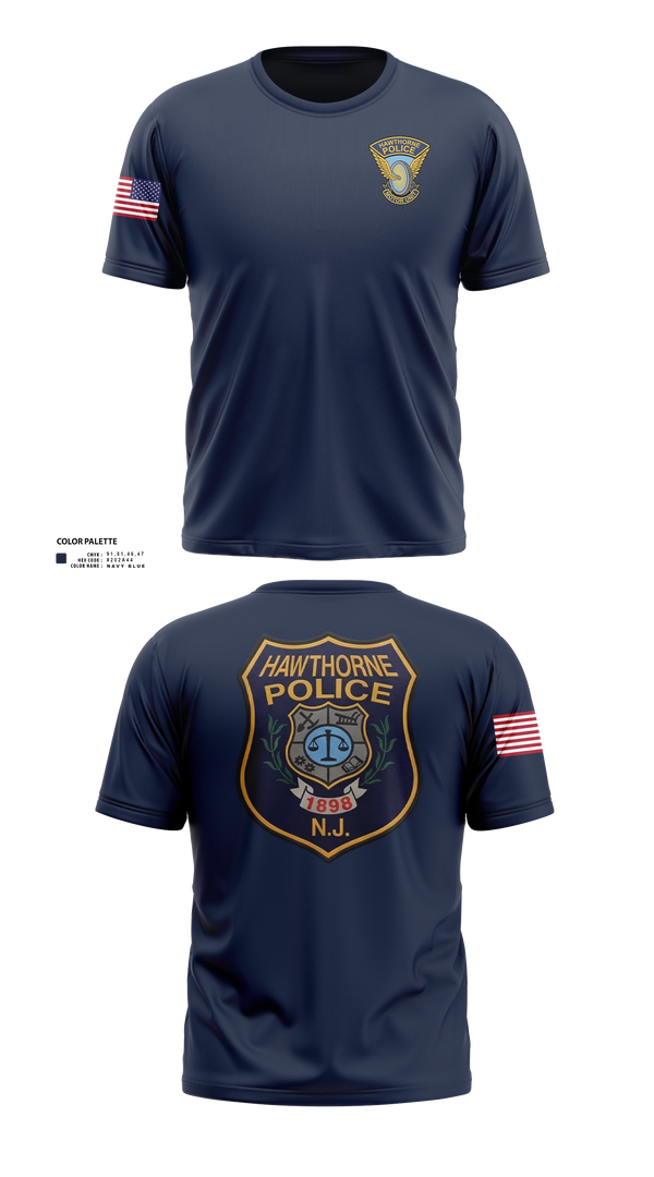 Hawthorne Police Department Old School Cotton Feel Shirt - 21
