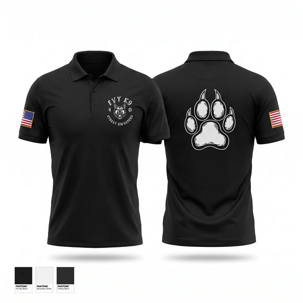 Short Sleeve Performance Polo, Fountain Valley Police Department K9 Unit, Police, Teamtime, Team time, sublimation, custom sports apparel, team uniforms, spirit wear, spiritwear, sports uniforms, custom shirts, team store, custom team store, fundraiser sports, apparel fundraiser