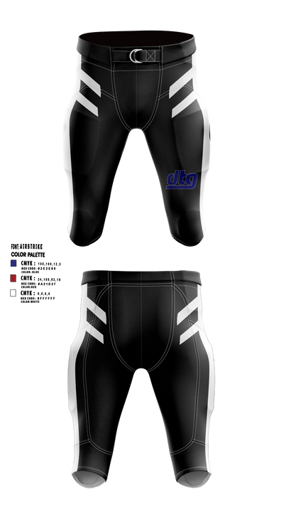 Downtown Giants Youth Football & Basketball 68980247 Integrated Football Pants - 8