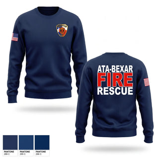 Crew Neck Sweatshirt, Ata-Bexar Fire Department, Fire Department, Teamtime, Team time, sublimation, custom sports apparel, team uniforms, spirit wear, spiritwear, sports uniforms, custom shirts, team store, custom team store, fundraiser sports, apparel fundraiser