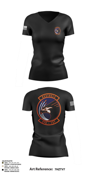 Womens Short Sleeve Vneck Shirt, Kestrels, Navy, Teamtime, Team time, sublimation, custom sports apparel, team uniforms, spirit wear, spiritwear, sports uniforms, custom shirts, team store, custom team store, fundraiser sports, apparel fundraiser