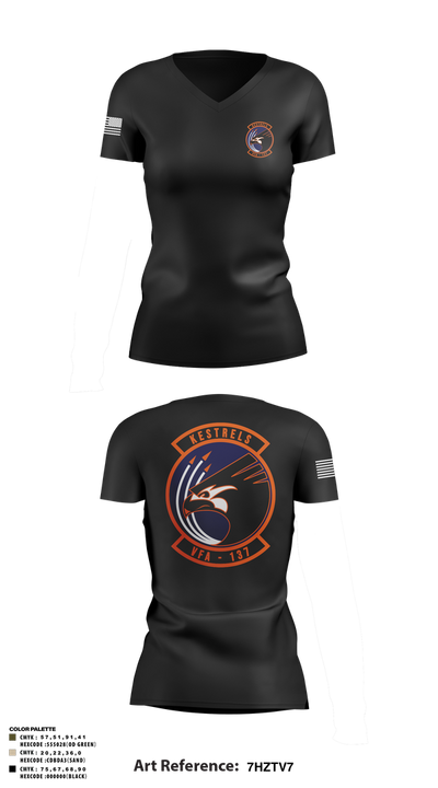 Kestrels 56714032 Women's Short Sleeve V-neck Shirt - 3