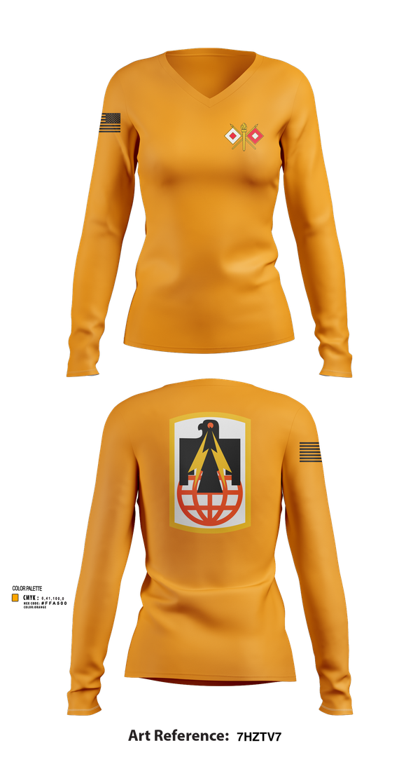 Womens Long Sleeve Vneck Shirt, 57th ESB, , Teamtime, Team time, sublimation, custom sports apparel, team uniforms, spirit wear, spiritwear, sports uniforms, custom shirts, team store, custom team store, fundraiser sports, apparel fundraiser