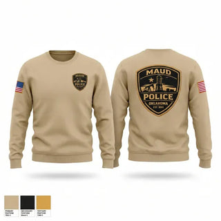 Crew Neck Sweatshirt, Maud Police, Police, Teamtime, Team time, sublimation, custom sports apparel, team uniforms, spirit wear, spiritwear, sports uniforms, custom shirts, team store, custom team store, fundraiser sports, apparel fundraiser