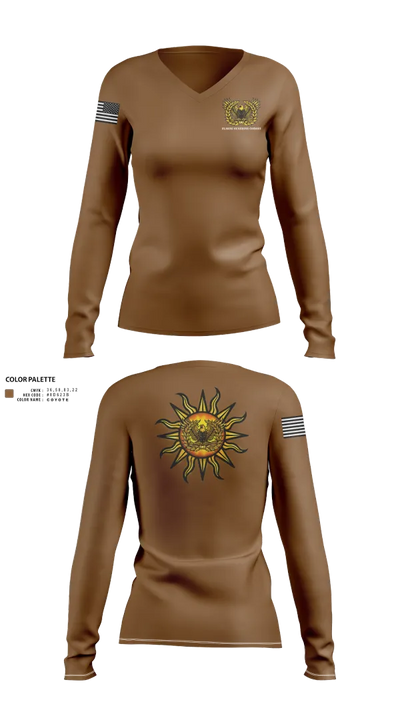 FLARNG SUNSHINE COHORT 7234494 Women's Long Sleeve V-neck Shirt - 31