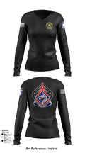 22 MPAD 53180921 Women's Long Sleeve V-neck Shirt - 101