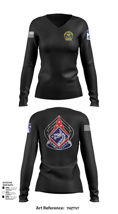 22 MPAD 53180921 Women's Long Sleeve V-neck Shirt - 101
