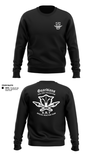 Crew Neck Sweatshirt, Special reaction team, Air Force, Teamtime, Team time, sublimation, custom sports apparel, team uniforms, spirit wear, spiritwear, sports uniforms, custom shirts, team store, custom team store, fundraiser sports, apparel fundraiser