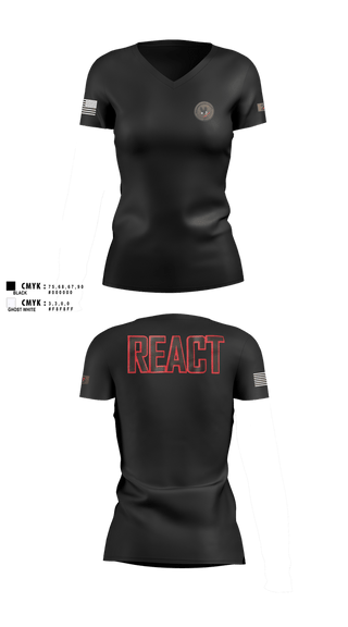 Womens Short Sleeve Vneck Shirt, Bolingbrook Police React, Police, Teamtime, Team time, sublimation, custom sports apparel, team uniforms, spirit wear, spiritwear, sports uniforms, custom shirts, team store, custom team store, fundraiser sports, apparel fundraiser