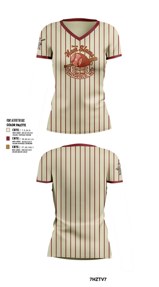 Womens Short Sleeve Vneck Shirt, JoCo Ham Slams, Softball, Teamtime, Team time, sublimation, custom sports apparel, team uniforms, spirit wear, spiritwear, sports uniforms, custom shirts, team store, custom team store, fundraiser sports, apparel fundraiser