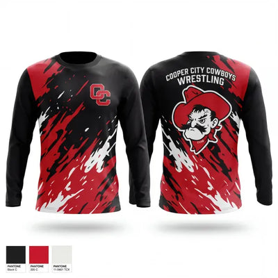 Cooper City Cowboys 14113668 Long Sleeve Performance Shirt 1