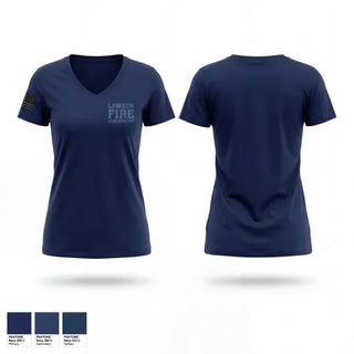 Womens Short Sleeve Vneck Shirt, Lawson Fire Department, Fire Department, Teamtime, Team time, sublimation, custom sports apparel, team uniforms, spirit wear, spiritwear, sports uniforms, custom shirts, team store, custom team store, fundraiser sports, apparel fundraiser